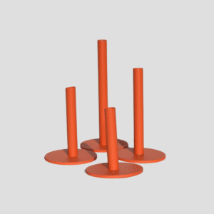 Bloemvaasjes Oranje (Set van 4)